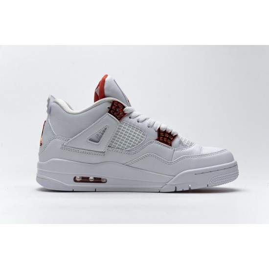 Air Jordan 4 Retro "Metallic Orange" White Orange CT8527-118
