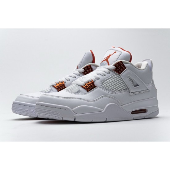 Air Jordan 4 Retro "Metallic Orange" White Orange CT8527-118