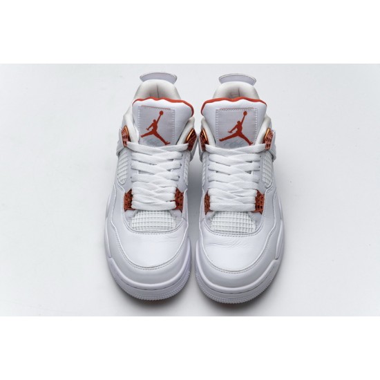 Air Jordan 4 Retro "Metallic Orange" White Orange CT8527-118