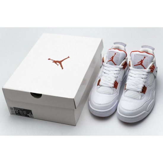 Air Jordan 4 Retro "Metallic Orange" White Orange CT8527-118