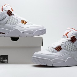 Air Jordan 4 Retro "Metallic Orange" White Orange CT8527-118