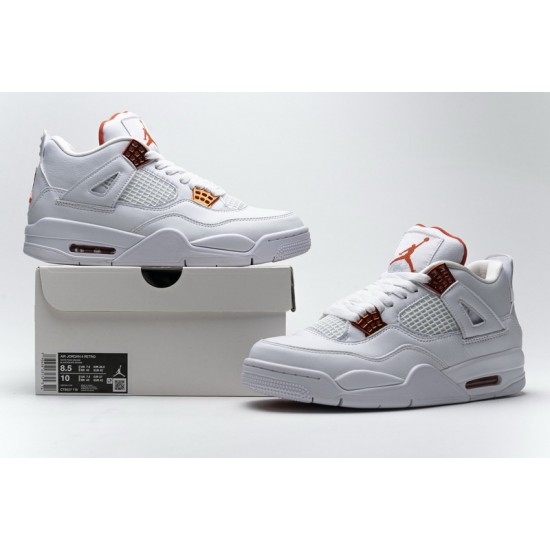Air Jordan 4 Retro "Metallic Orange" White Orange CT8527-118