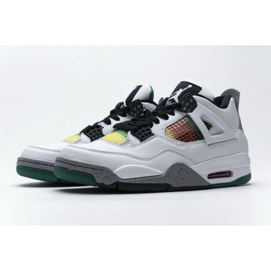Air Jordan 4 Retro "Rasta" White Green AQ9129-100