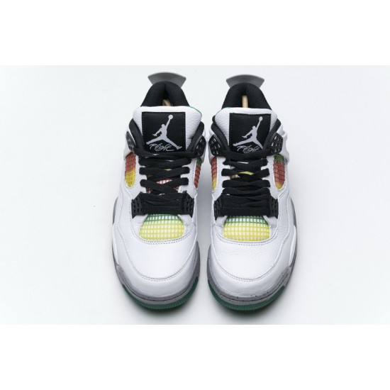 Air Jordan 4 Retro "Rasta" White Green AQ9129-100