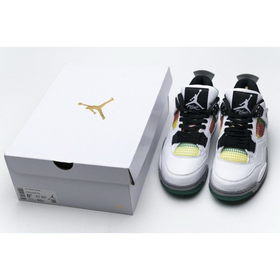 Air Jordan 4 Retro "Rasta" White Green AQ9129-100