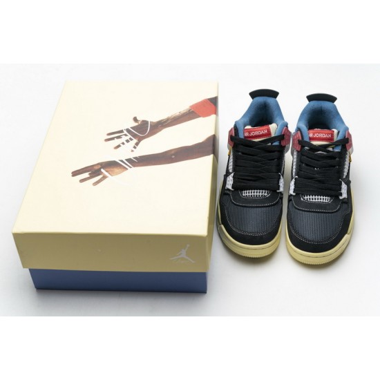 Air Jordan 4 Retro SP "Off Noir" Black Black Blue Pink DC9533-001