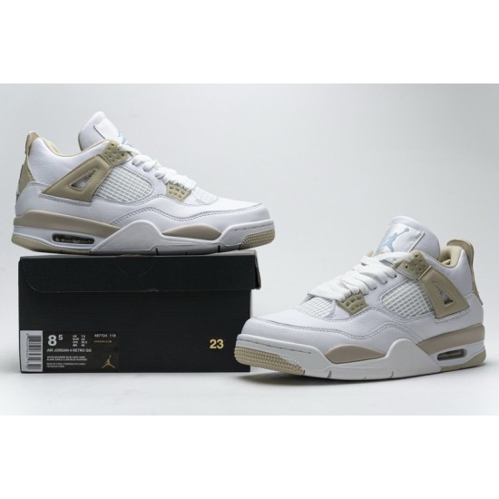 Air Jordan 4 Retro "Sand Linen" White Gold 487724-118