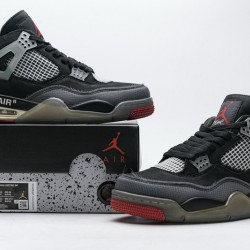 Off-White x Air Jordan 4 "Bred" Black Grey Red CV9388-001