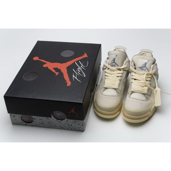 Off-White x Air Jordan 4 "Sail" Yellow White CV9388-100