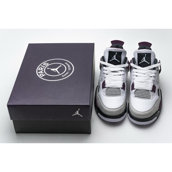PSG x Air Jordan 4 "Paris Saint Germain" White Purple CZ5624-100
