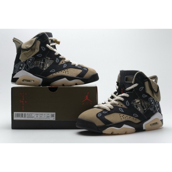 Air Jordan 6 Retro SP "Paisley Print" Black Brown CT5058-001