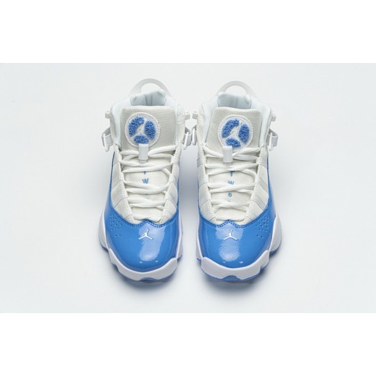 Air Jordan 6 Rings BG "UNC" White Blue CW7037-100 40-45