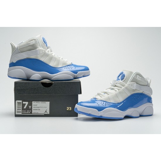 Air Jordan 6 Rings BG "UNC" White Blue CW7037-100 40-45