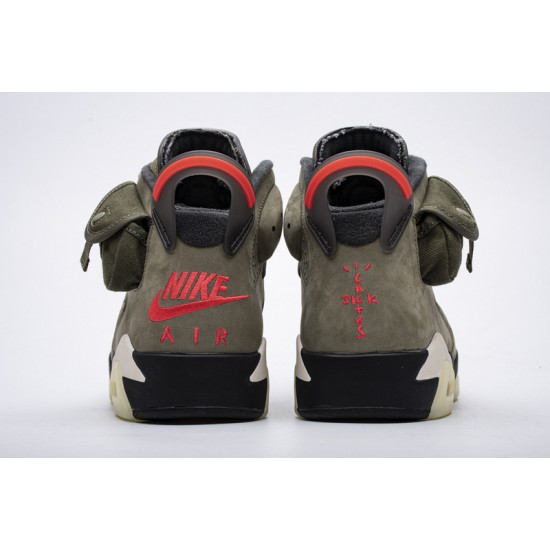 Travis Scott x Air Jordan 6 "Medium Olive" Green Orange CN1084-200
