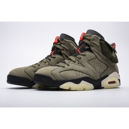 Travis Scott x Air Jordan 6 "Medium Olive" Green Orange CN1084-200