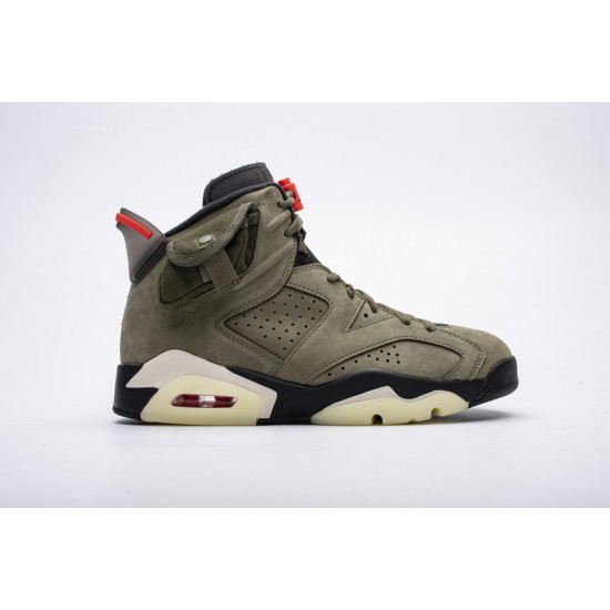 Travis Scott x Air Jordan 6 "Medium Olive" Green Orange CN1084-200