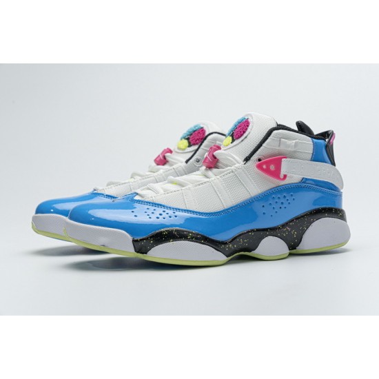 Air Jordan 6 Rings BG White Blue Fury Cyber Pink CK0018-100 36-45