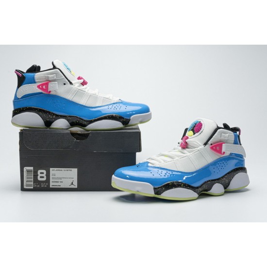 Air Jordan 6 Rings BG White Blue Fury Cyber Pink CK0018-100 36-45