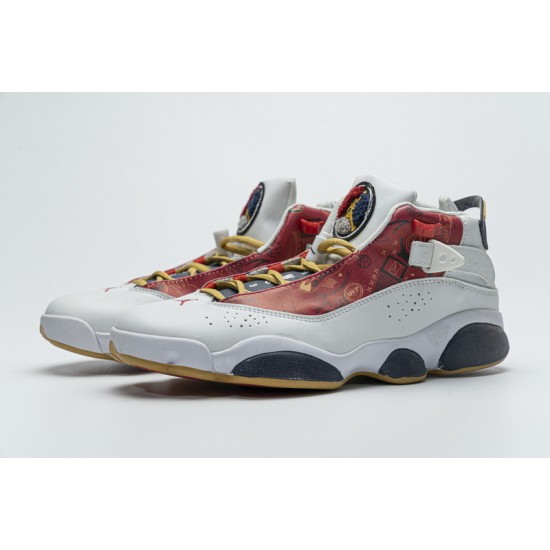 Air Jordan 6 Rings BG "Vasty Red" White Red 322992-163 36-45