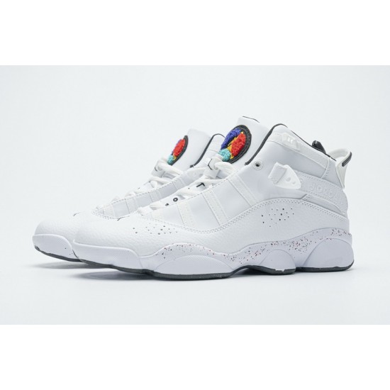 Air Jordan 6 Rings "Paint Splatter" All White 322992-100 36-45