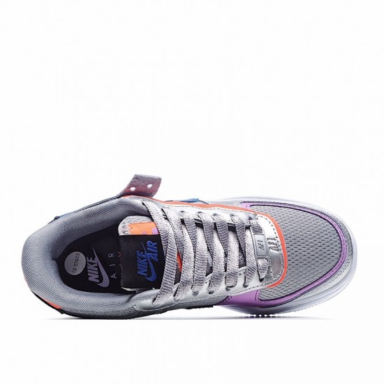 Nike Air Force 1 Shadow "Metallic Silver" Silver Blue Purple CW6030-001
