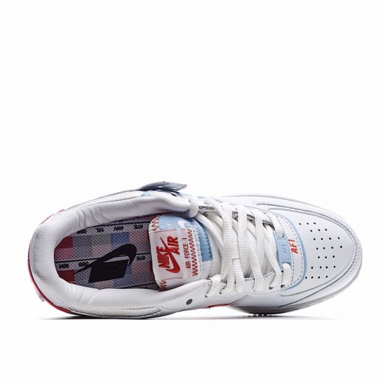 Nike Air Force 1 Shadow "Team Orange Blue" White Blue Red CQ9503-100