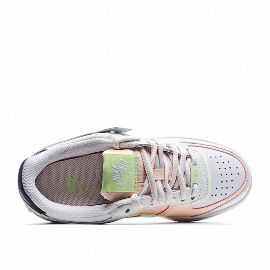 Nike Air Force 1 Shadow "White Crimson Tint" White Green Orange CI0919-107