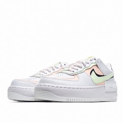Nike Air Force 1 Shadow "White Crimson Tint" White Green Orange CI0919-107