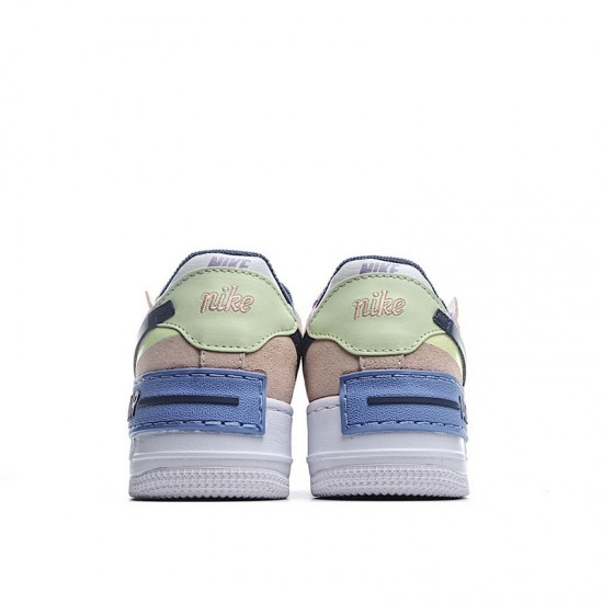 Nike Air Force 1 Shadow "Crimson Tint Volt" White Pink Green CU8591-001