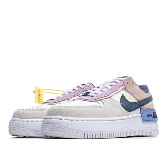Nike Air Force 1 Shadow "Crimson Tint Volt" White Pink Green CU8591-001
