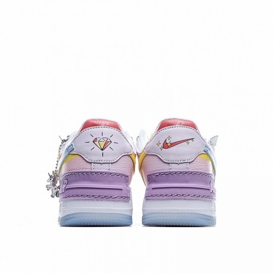 Nike Air Force 1 Shadow "White Hydrogen Blue" White Purple Blue CW2630-141