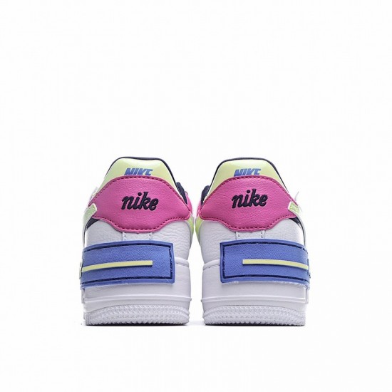 Nike Air Force 1 Shadow "Sapphire" White Purple Green CJ1641-100