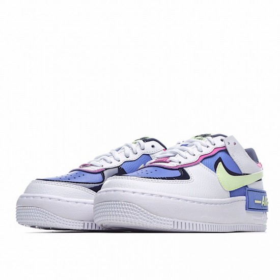 Nike Air Force 1 Shadow "Sapphire" White Purple Green CJ1641-100