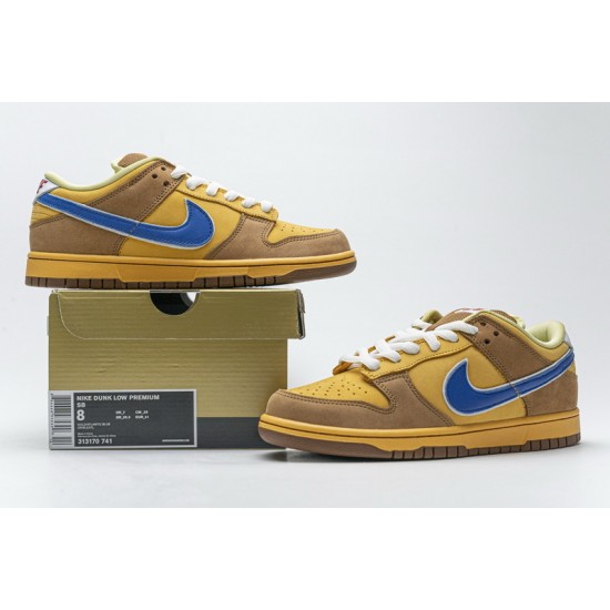 Nike SB Dunk Low "Newcastle Brown Ale" Brown Yellow Blue 313170-741 40-47