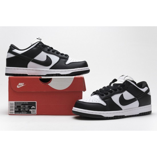 Nike SB Dunk Low Pro "White Black" Black White DD1391-100