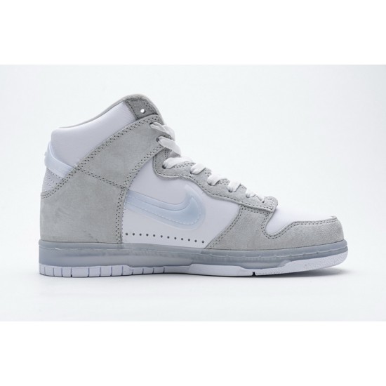 Slam Jam x Nike SB Dunk High "White Platinum" Gery White DA1639-100