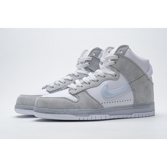 Slam Jam x Nike SB Dunk High "White Platinum" Gery White DA1639-100
