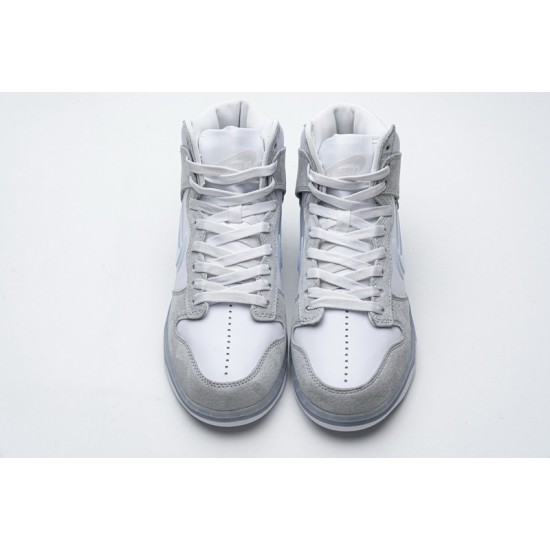 Slam Jam x Nike SB Dunk High "White Platinum" Gery White DA1639-100