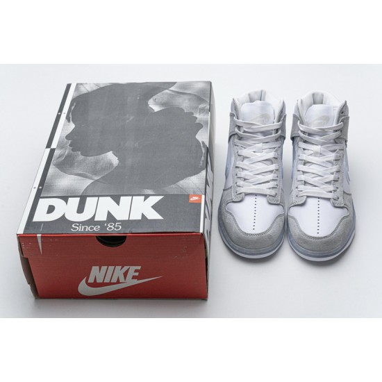 Slam Jam x Nike SB Dunk High "White Platinum" Gery White DA1639-100