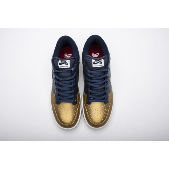 Supreme x Nike SB Dunk Low OG "Jewel Swoosh Gold" Blue Gold CK3480-700