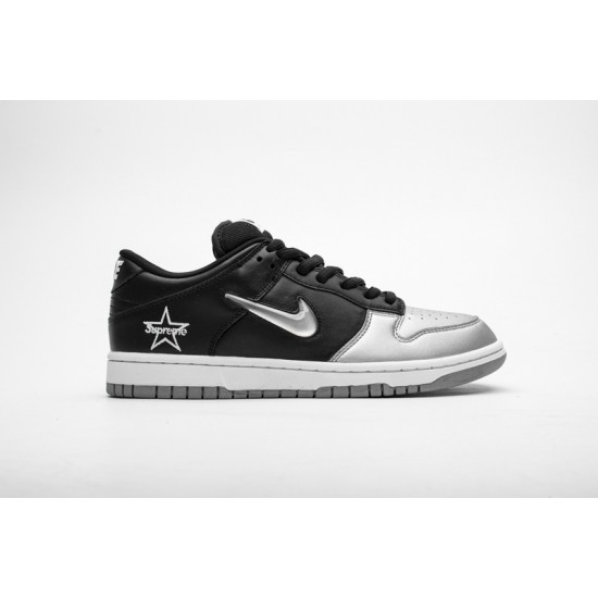 Supreme x Nike SB Dunk Low OG "Metallic Silver" Black Silver CK3480-001