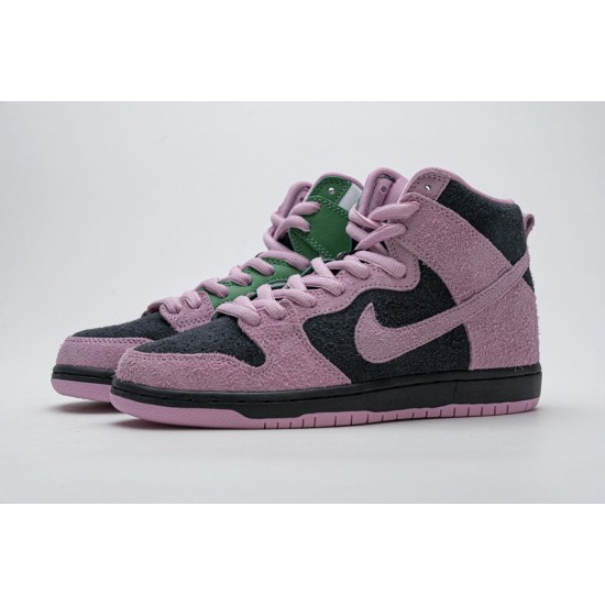 Nike SB Dunk High Pro Prm "Invert Celtics" Black Pink Green CU7349-001