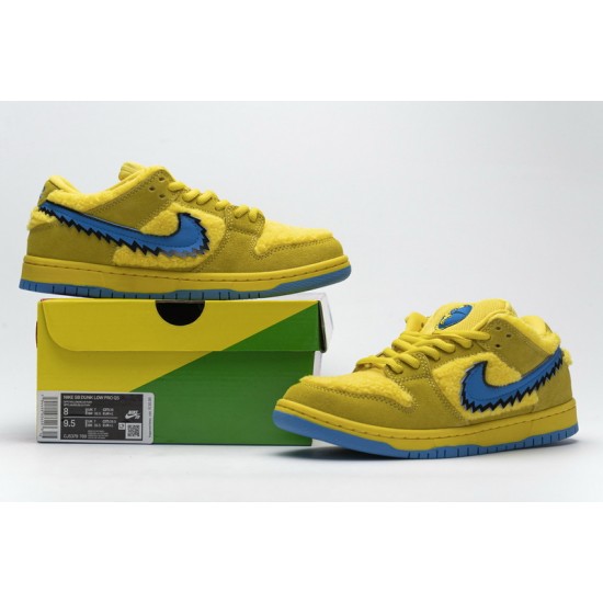 Grateful Dead x Nike SB Dunk Low Pro QS "Yellow Bear" Yellow Blue CJ5378-700