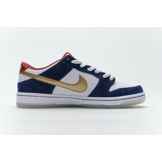 Nike SB Dunk Low "Ishod Wair BMW" White Blue Silver Gold 839685-416