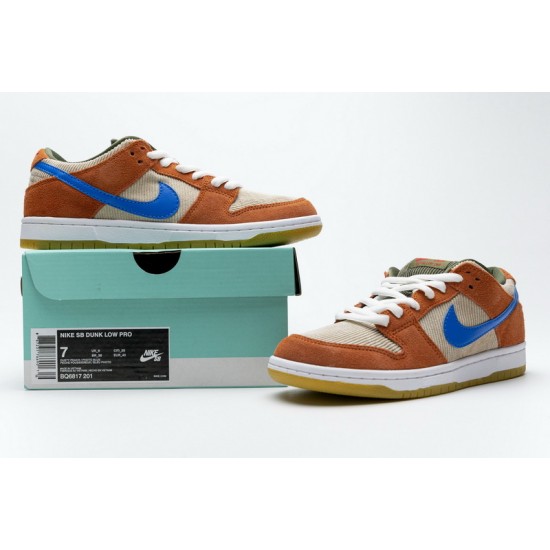 Nike SB Dunk Low Pro "Corduroy" Orange Blue BQ6817-201