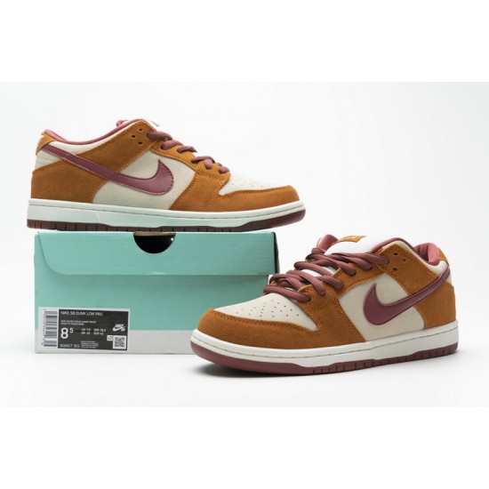 Nike SB Dunk Low Pro "Dark Russet Cedar" Orange White BQ6817-202