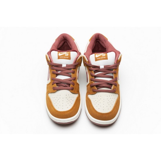 Nike SB Dunk Low Pro "Dark Russet Cedar" Orange White BQ6817-202