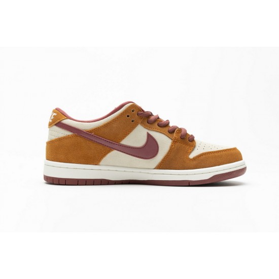 Nike SB Dunk Low Pro "Dark Russet Cedar" Orange White BQ6817-202