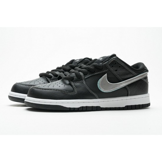Nike SB Dunk Low Pro OG QS "Black Diamond" Black Silver BV1310-001