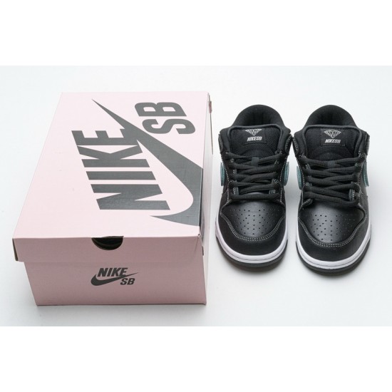 Nike SB Dunk Low Pro OG QS "Black Diamond" Black Silver BV1310-001